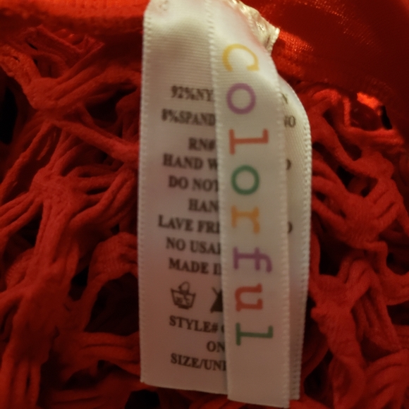 Fishnet Dress Red by Colorful OS - Picture 3 of 3